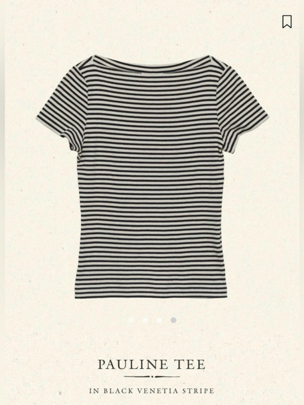 DOEN Pauline Tee - Black & White Stripe